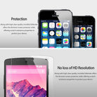 Moto G 2013 (1st Gen.) Screen Protector | Film - Two smartphones showing clear screen protectors with text overlays.